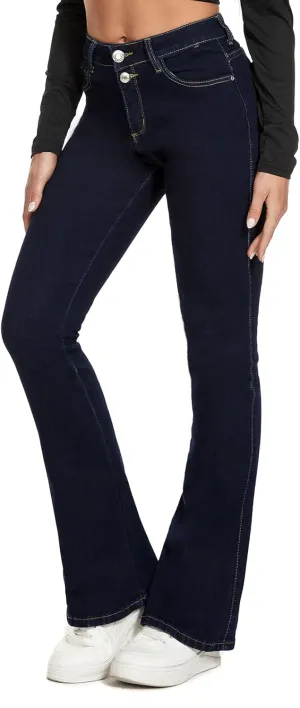VIPONES Bell Bottom Jeans for Women Stretchy High Waisted Flare Curvy Denim Pants