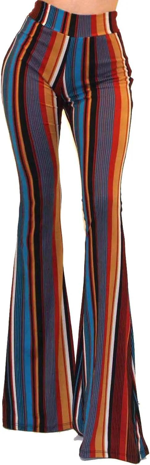 Vivicastle Women's USA Lightweight Boho Comfy Stretchy Bell Bottom Flare Pants