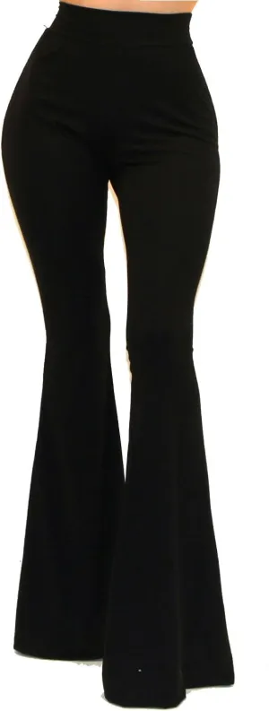 Vivicastle Women's USA Lightweight Boho Comfy Stretchy Bell Bottom Flare Pants