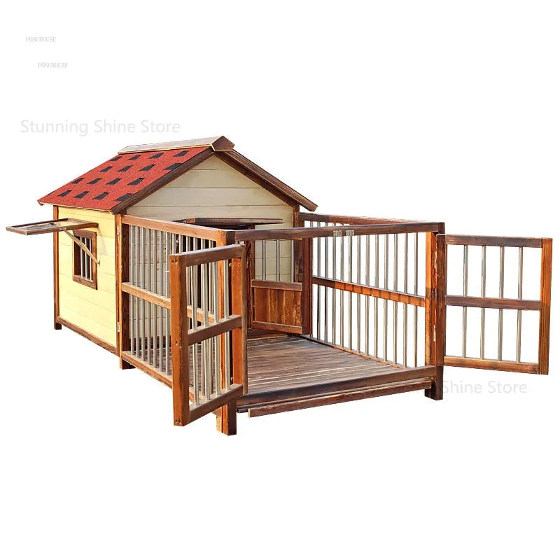 Waterproof and Rainproof  Dog House solid wood large model