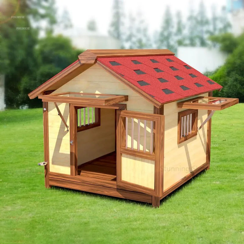 Waterproof and Rainproof  Dog House solid wood large model