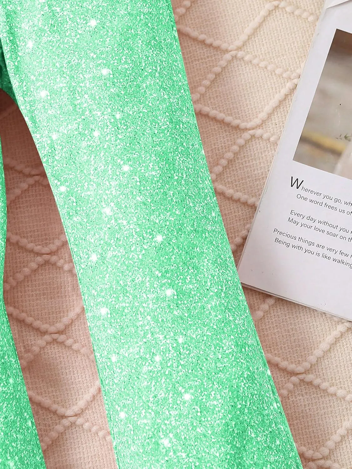 WDIRARA Girl's Glitter Elastic Waist Flare Bell Bottom Party Stretch Pants