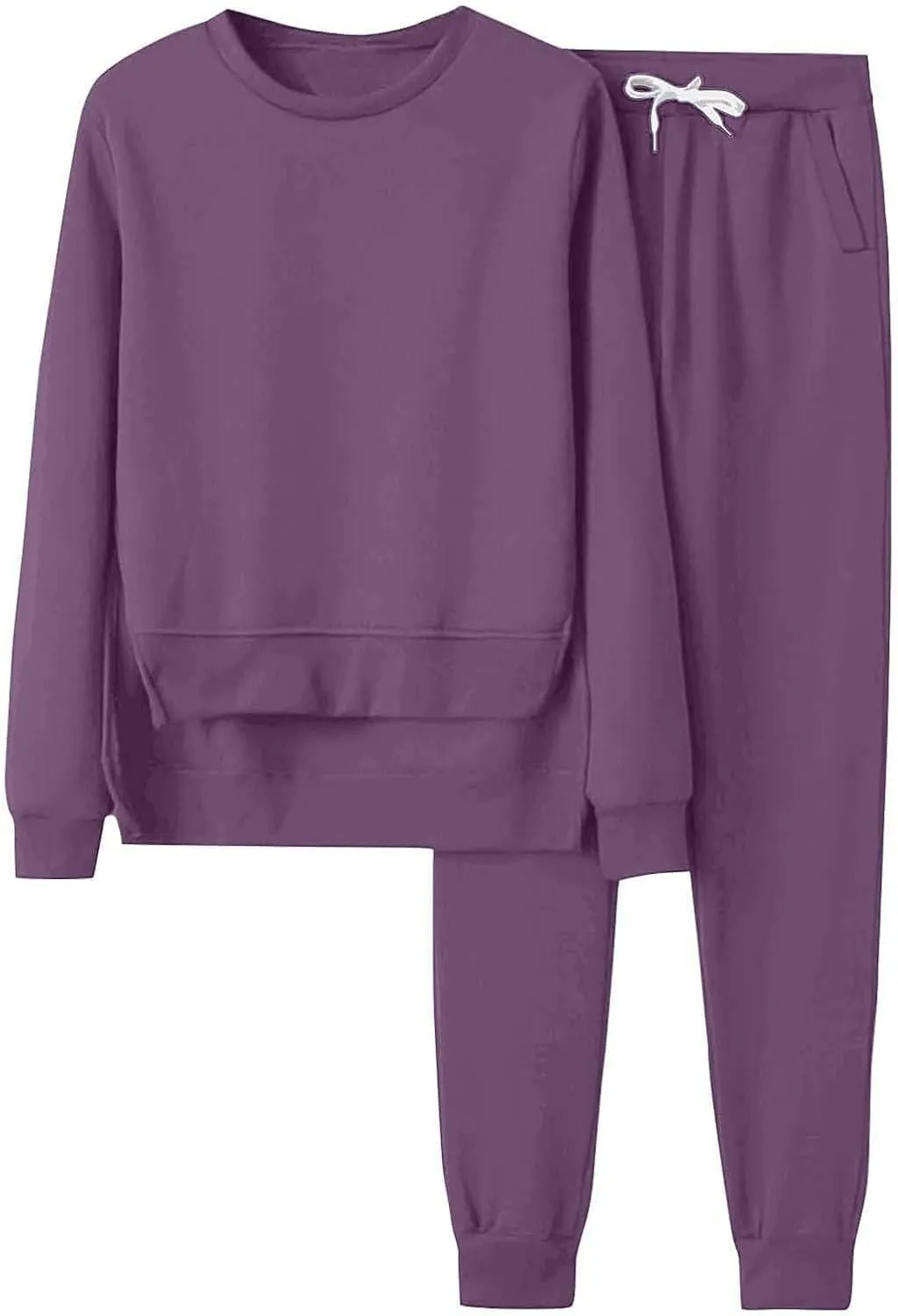 Women 2 Piece Outfits Long Sleeve V Neck Clothes Sweatsuit Hoodie Sweatshirts and Sweatpants Sets