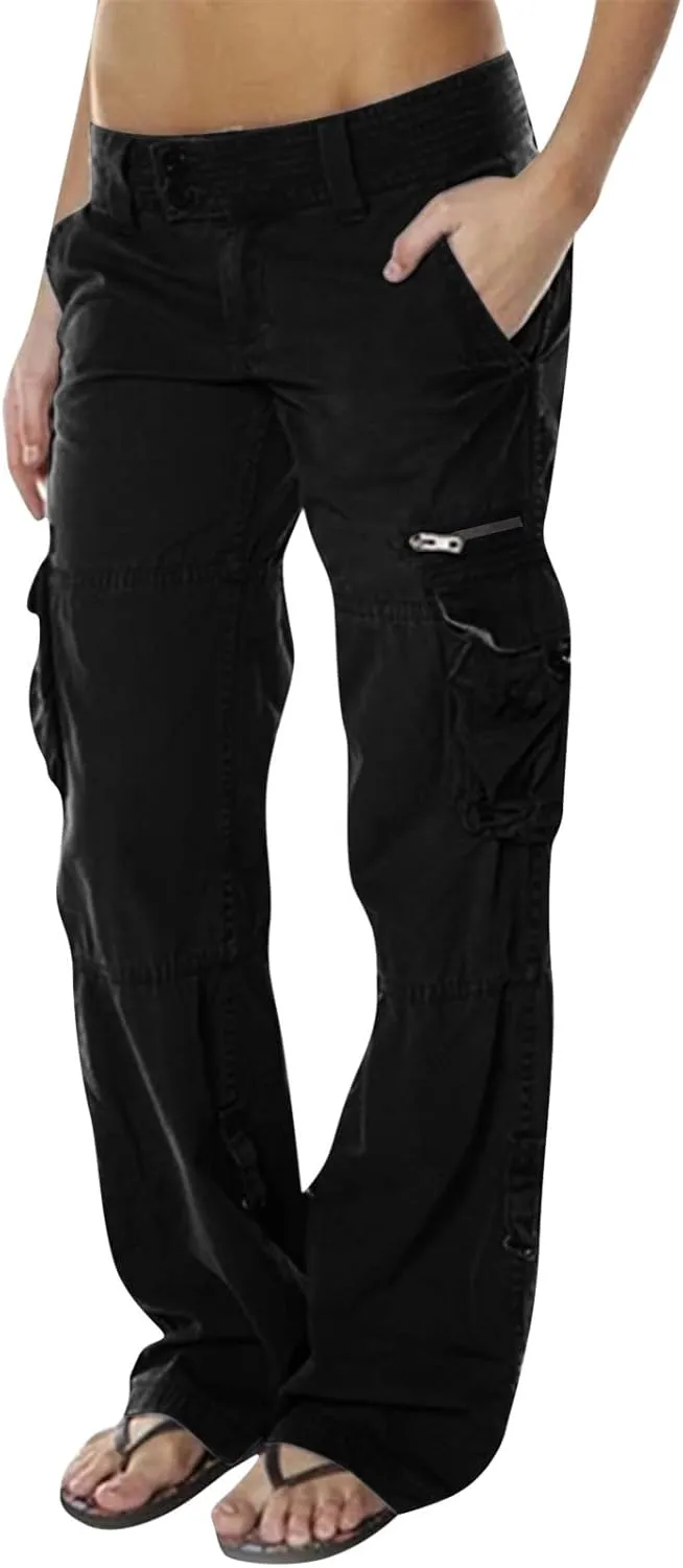 Women Cotton Linen Summer Floral Palazzo Lounge Pants Low Waist Stretchy Slim-Fit Palazzo Pants Beach