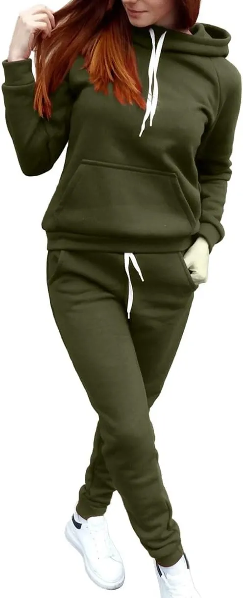 Women's 2 Piece Outfits Lounge Set Long Sleeve V Neck Printed Fall Top and Wide Leg Pants Casual