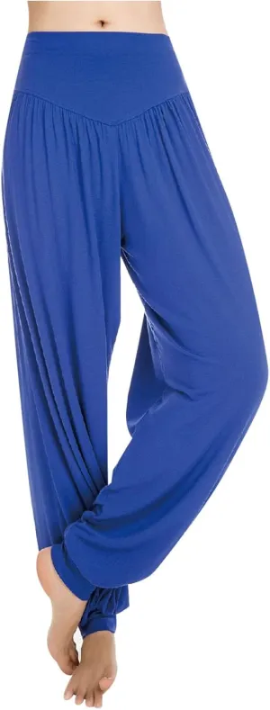 Womens 2024 High Waist Harem Pants Lightweight Casual Yoga Trousers Summer Pleated Workout Leggings Lounge Pants