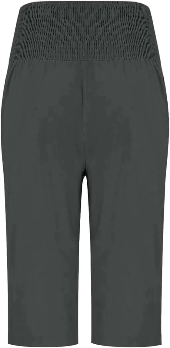 Womens Capri Pants, with Pockets Loose Wide Leg High Waist Capri Pants