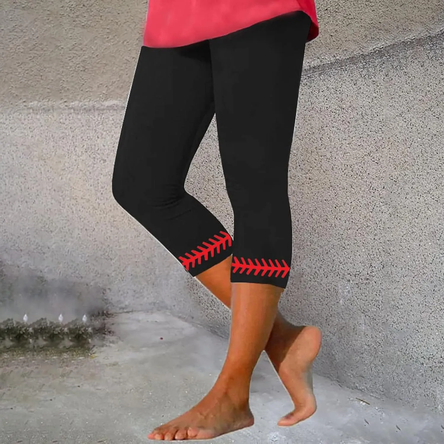 Womens Capri Printed Elastic Slim Casual Stretch Cropped Pants Leggings Womens Capri Womens Pants Womens Womens