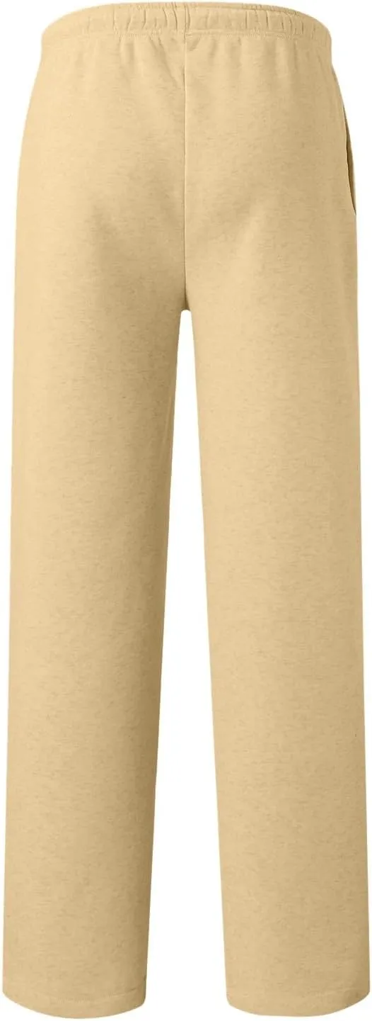 Womens Cotton Linen Summer Drawstring Pants Low Waist Wide Leg Plus Size Palazzo Lounge Pants Travel