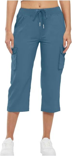 Womens Cotton Linen Summer Trendy Palazzo Pants High Waist Ankle Length Plus Size Palazzo Lounge Pants Vacation