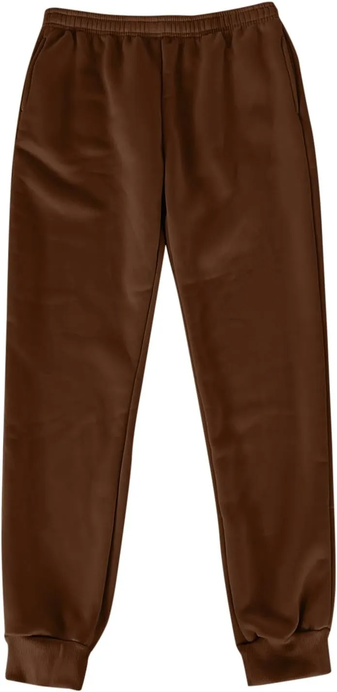 Womens High Waisted Sweatpants Workout Active Cinch Bottom Joggers Pants Mid Rise Baggy Athletic Trousers with Pocket