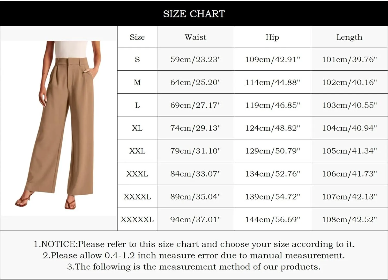 Womens Linen Blend Summer Casual Loose Pant Trousers High Waist Straight Slim Fit Pants Travel
