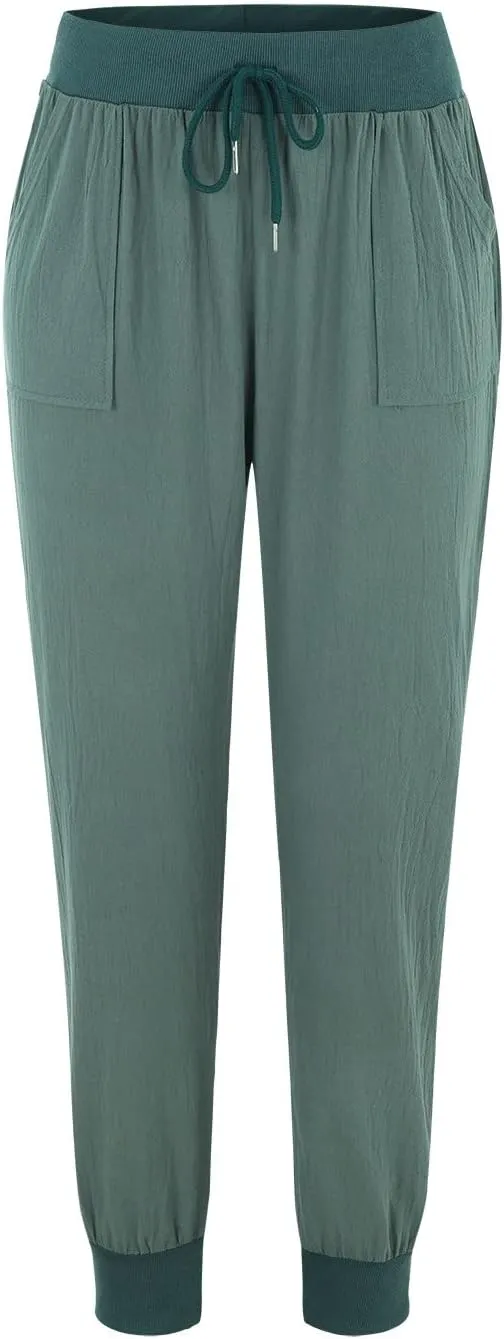 Women's Linen Blend Summer Comfy Palazzo Pants Low Waist Long Lounge Plus Size Palazzo Lounge Pants Office