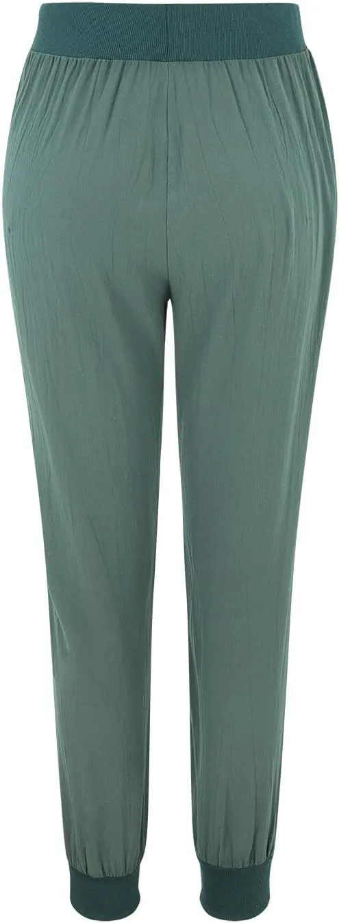 Women's Linen Blend Summer Comfy Palazzo Pants Low Waist Long Lounge Plus Size Palazzo Lounge Pants Office