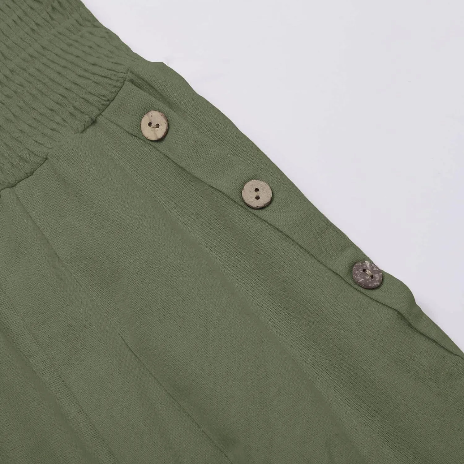Womens Linen Blend Summer Y2K Streetwear Palazzo Lounge Pants Elastic Waisted Long Lounge Slim-Fit Pant