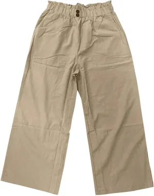 Women's Linen Summer Palazzo Palazzo Pants High Waist Wide Leg Slim-Fit Pants Travel