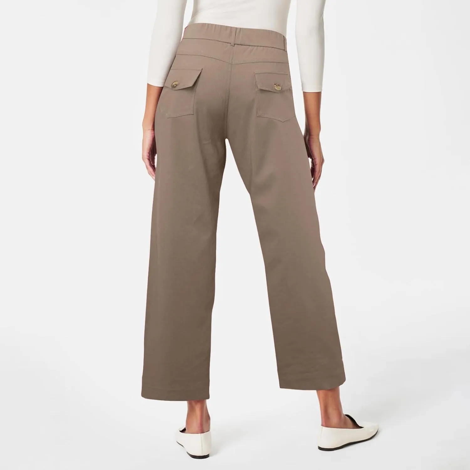 Womens Linen Summer Y2K Streetwear Palazzo Pants Elastic Waist Wide Leg Plus Size Trousers Travel