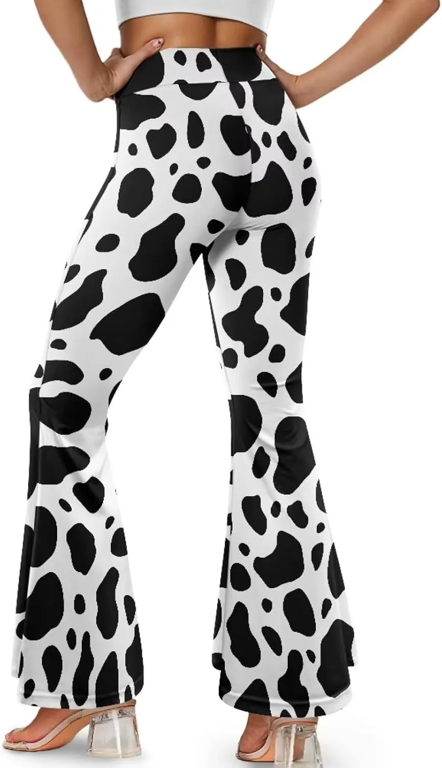 Yoga Pants Womens Flared Leggings Slit Hem High Waist Bootcut Pants Workout Bootleg Pants Plus Size Workout Trousers
